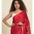 Suta Red  White Bandhani Saree