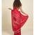 Suta Red  White Bandhani Saree