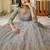 grey organza Material Lehenga Choli With Dupatta