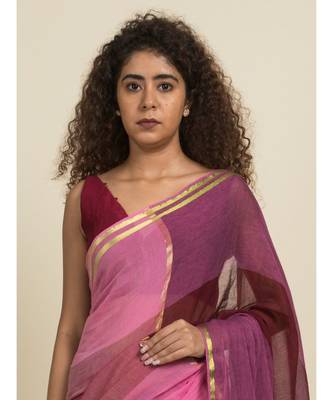 Suta Multicolour Checked Mul Cotton Saree 3