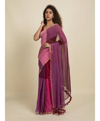 Suta Multicolour Checked Mul Cotton Saree 5