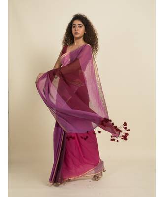 Suta Multicolour Checked Mul Cotton Saree 1
