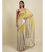 Suta Gold-Toned  Silver-Toned Zari Saree