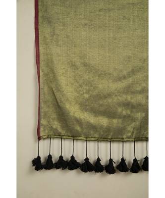 Suta Black  Green Zari Saree 2