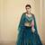 green crepe Material Hand Work Lehenga Choli Dupatta