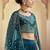 green crepe Material Hand Work Lehenga Choli Dupatta