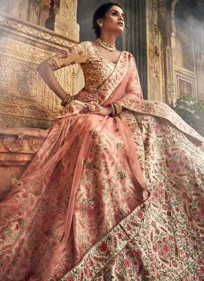 Jute white color cutdana work lehenga choli with net dupatta 3