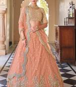 Classic peach Color Lehenga Choli with dupatta Set