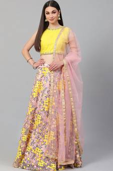 Beautiful Yellow Lehenga Choli With Dupatta