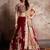 Maroon Velvet Silk Lace Work Lehenga Choli With Net dupatta