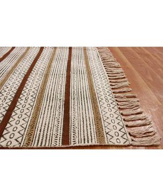 4x7 Ft Indian Hand Block Printed Area Rug Boho Kilim Indoor Kitchen Decor Carpe. 5