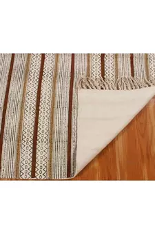 4x7 Ft Indian Hand Block Printed Area Rug Boho Kilim Indoor Kitchen Decor Carpe.