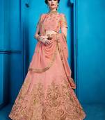 Sea green Color plain Work Lehenga Choli Dupatta