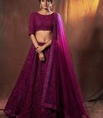 Wine Color Designer Lehenga Choli With Soft Dupatta