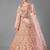 peach Color Georgette Fabric Lehenga Choli With Net Dupatta