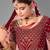 Bridal Maroon Velvet Zarkan Work Lehenga Choli With Soft Net Dupatta