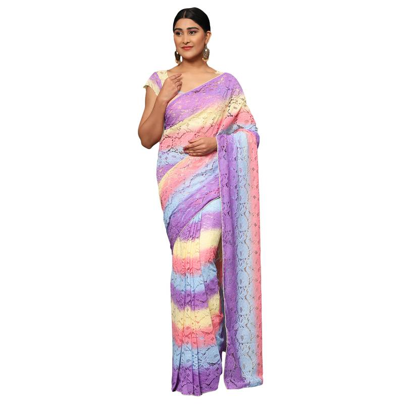 Westhood Chikankar Design Net Saree
