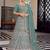 Turquoise Color organza Base plain Work Lehenga Choli Dupatta Set