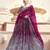 fabulous wine color soft net base sequins work lehenga choli