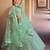 super cool sea green colored soft net base stylish lehenga choli