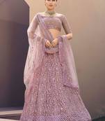 latest multicolor colored soft net base stylish lehenga choli