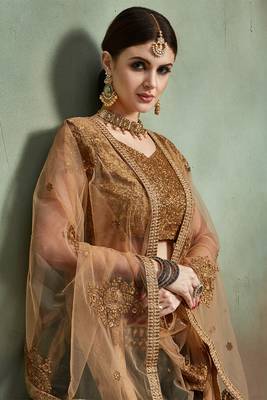 Mind-Blowing Black Color Soft Net Base Sequins Work Designer Lehenga Choli 2