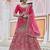Wedding Wear pink Color Sequins And Dori Work Lehenga