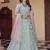 grey Color crepe Material Sequins Work Kalidar Lehenga