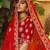 Incredible red velvet base embroidered bridal lehenga choli