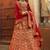 Glamorous red velvet base zari work bridal lehenga choli