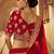 Stunning red velvet base zari work designer bridal lehenga choli