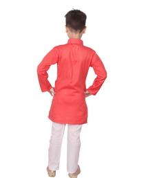 Gajiri Self Design Cotton Boys Kurta Pajama Set