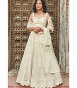 Wedding Designer White Organza Lehenga Choli