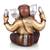 CraftVatika Jolly Ganesha Brass Idol-Hindu Good Luck God Ganesh idol -Elephant God oF Success Ganesh Sculpture