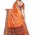 Orange woven art silk saree with blouse