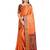 Orange woven art silk saree with blouse