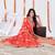 Weaving Dark Peach Silk Classic Designer Saree