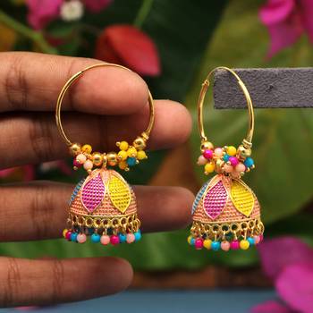 Multicolor jhumkas 1