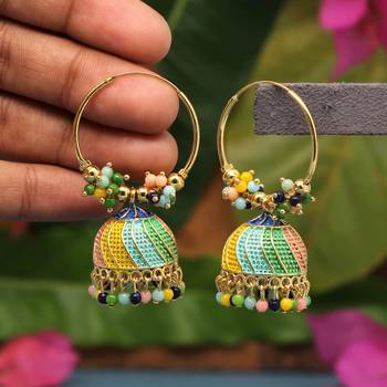 Multicolor jhumkas 1