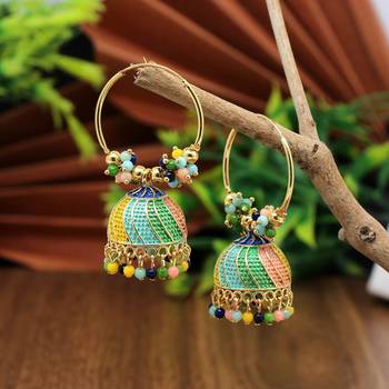 Multicolor jhumkas 2