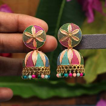 Multicolor jhumkas 1