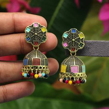 Multicolor jhumkas 1