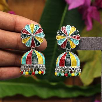 Multicolor jhumkas 1