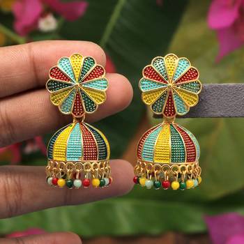 Multicolor jhumkas 1