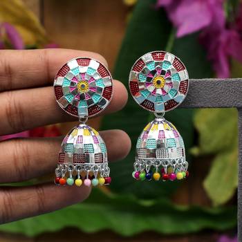 Multicolor jhumkas 1
