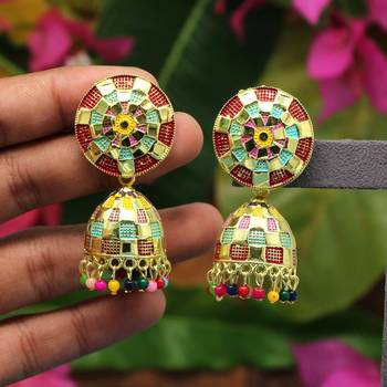 Multicolor jhumkas 1