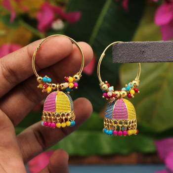 Multicolor jhumkas 1