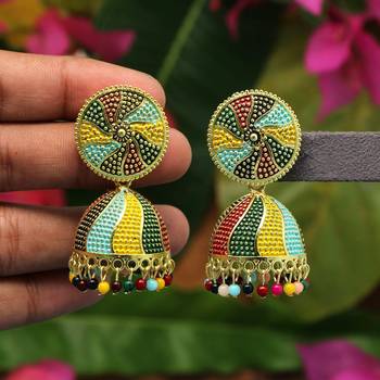 Multicolor jhumkas 1