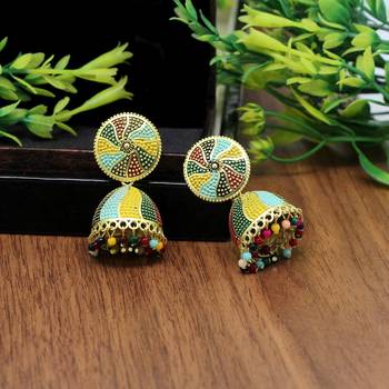 Multicolor jhumkas 2
