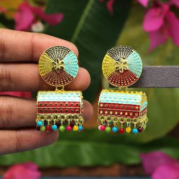 Multicolor jhumkas 1